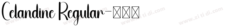 Celandine Regular字体转换